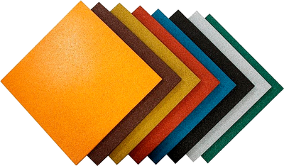 Резиновая плитка EWMET 500х500х12 мм (цвета в ассортименте)